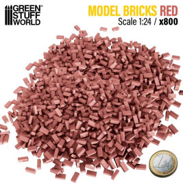 Miniature Bricks – keramické cihly červené 1:24 (800 ks)