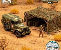 Miniature Camouflage Nets – maskovacia sieť zelená 1:48