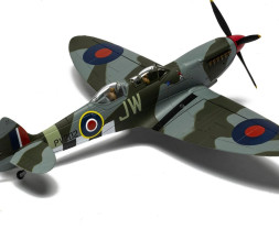 1:72 Supermarine Spitfire T9 - PV202 - Aerial Collective - Duxford Airfield