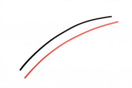 Schrumpfschlauch schwarz / rot mit 2,5 mm-Anschlüsse