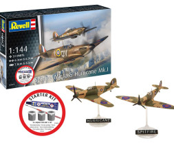 1:144 Supermarine Spitfire Mk.Ia & Hawker Hurricane Mk.I (Starter Kit)