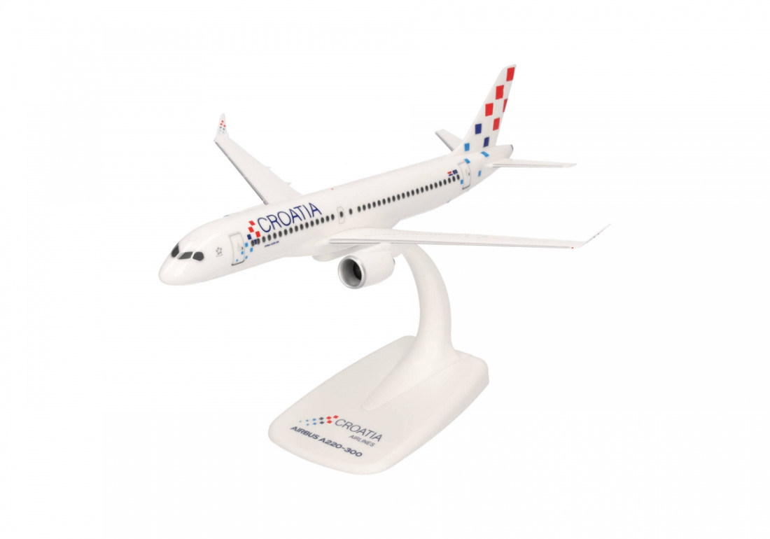 Produkt anzeigen - 1:200 Airbus A220-300 (BD-500-1A11) Croatia Airlines, Named ″Zagreb″ (Snap-Fit)