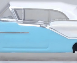 1:87 Oldsmobile 88 Convertible 1957 Roof Up Banff Blue / Alcan White