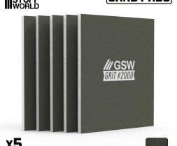 Feste Schleifplatte 100x80 mm, Körnung 2000 (5 Stück)