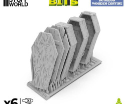 3D Printed Dungeon Wooden Coffins 1:48 - 3D-gedruckte Holzsärge (3 Stück)