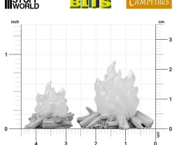 3D Printed Set Campfires for 3mm LEDs – 3D-gedruckte Lagerfeuer für 3-mm-LEDs (5 Stück)