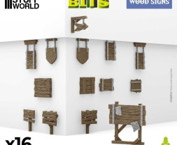 3D Printed Set Wood Signs – 3D-gedruckte Holzschilder (16 Stück)