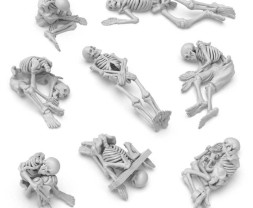 3D Printed Set Dead Skeletons – 3D-gedruckte menschliche Skelette (8 Stück)