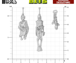 3D Printed Set Hanging Skeletons – 3D-gedruckte hängende Skelette (8 Stück)