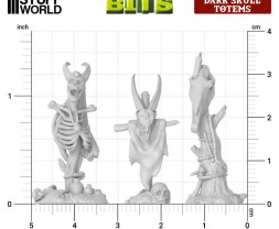 3D Printed Set Dark Skull Totems – 3D-gedruckte dunkle Totenköpfe (8 Stück)
