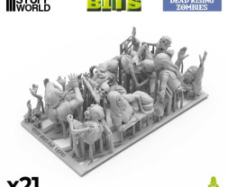 3D Printed Set Dead Rising Zombies – 3D-gedruckte Zombies, die von den Toten auferstehen (21-teilig)