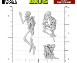 3D Printed Set Dead Skeletons – 3D-gedruckte menschliche Skelette (5 Stück)