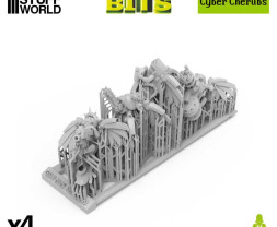 3D Printed Set Cyber Cherubs Servitors – 3D-gedruckte kybernetische Cherubim (4 Stück)