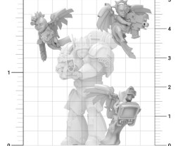 3D Printed Set Cyber Cherubs Servitors – 3D-gedruckte kybernetische Cherubim (4 Stück)