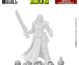 3D Printed Set Skulls with Helmets – 3D-gedruckte Totenköpfe mit Helmen (40 Stück)