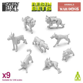 3D Printed Set War Dogs – 3D-gedruckte Kriegshunde (9 Stück)