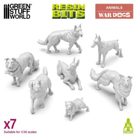 3D Printed Set War Dogs – 3D-gedruckte Kriegshunde (7 Stück)