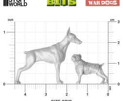 3D Printed Set War Dogs – 3D-gedruckte Kriegshunde (7 Stück)