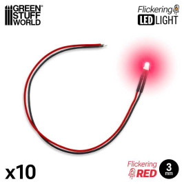 Rote LED-Blinker 3mm (10 Stück)