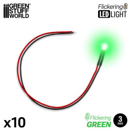 Grüne LED-Blinker 3mm (10 Stück)