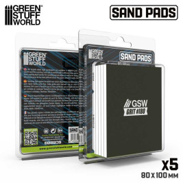 Feste Schleifplatte 100x80 mm, Körnung 180 (5 Stück)