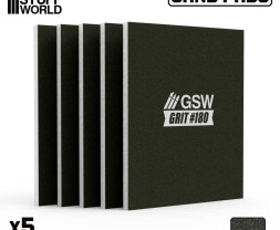 Feste Schleifplatte 100x80 mm, Körnung 180 (5 Stück)