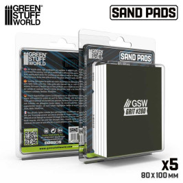 Feste Schleifplatte 100x80 mm, Körnung 280 (5 Stück)