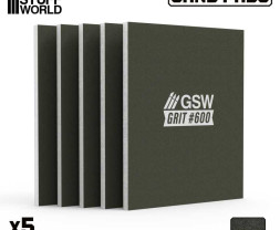 Feste Schleifplatte 100x80 mm, Körnung 600 (5 Stück)