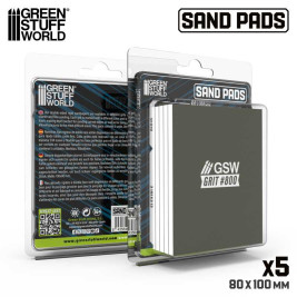 Feste Schleifplatte 100x80 mm, Körnung 800 (5 Stück)