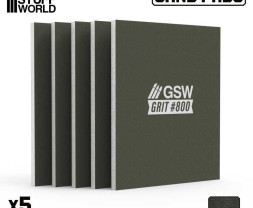 Feste Schleifplatte 100x80 mm, Körnung 800 (5 Stück)