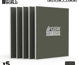 Feste Schleifplatte 100x80 mm, Körnung 2500 (5 Stück)