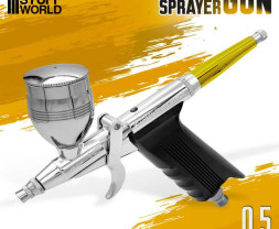 GSW Airbrush-Spritzpistole mit ergonomischem Griff und 0,5-mm-Düse