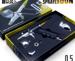 GSW Airbrush-Spritzpistole mit ergonomischem Griff und 0,5-mm-Düse