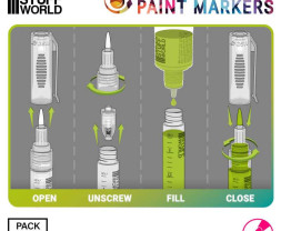 Green Stuff World nachfüllbare Filzstifte, Spitzengröße #2 (5 Stück)