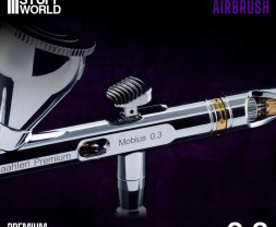 Dvojčinná stříkací airbrush pistole Gaahleri Premium GHPM-Mobius s tryskou 0,3 mm