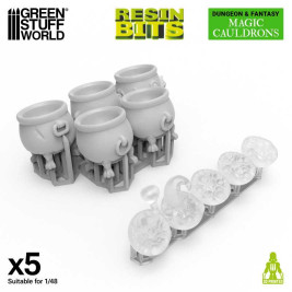 3D Printed Set Magic Cauldrons for 3mm LEDs – 3D-gedruckte Zauberkessel für 3-mm-LEDs (5 Stück)