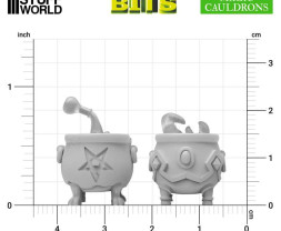 3D Printed Set Magic Cauldrons for 3mm LEDs – 3D-gedruckte Zauberkessel für 3-mm-LEDs (5 Stück)