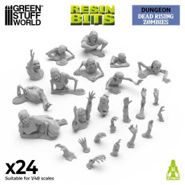3D Printed Set Dead Rising Zombies – 3D-gedruckte Zombies, die von den Toten auferstehen (24 Stück)