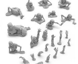 3D Printed Set Dead Rising Zombies – 3D-gedruckte Zombies, die von den Toten auferstehen (24 Stück)