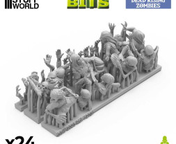3D Printed Set Dead Rising Zombies – 3D-gedruckte Zombies, die von den Toten auferstehen (24 Stück)