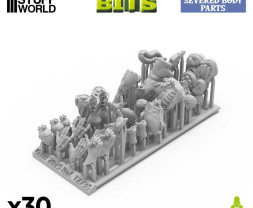 3D Printed Severed Body Parts 1:48 - 3D gedruckte abgetrennte Körperteile (30 Stück)