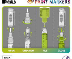 Green Stuff World Nachfüllbare Filzstifte, Spitzengröße Nr. 1 (5 Stück)