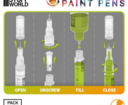 Green Stuff World nachfüllbare Filzstifte, Spitzengröße #0,5 (6 Stück)