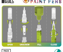 Green Stuff World nachfüllbare Filzstifte, Spitzengröße #0,7 (6 Stück)