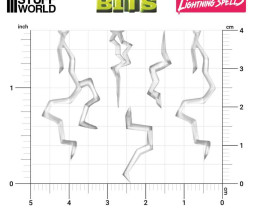 3D Printed Set Light Spells – 3D-gedruckte Blitze (38 Stück)