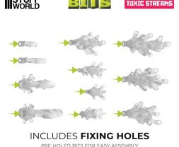 3D Printed Set Toxic Streams – 3D-gedruckte Giftströme (24 Stück)