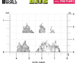 3D Printed Set Small Fire Flames – 3D-gedruckte kleine Flammen (24 Stück)