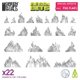 3D Printed Set Large Fire Flames – 3D-gedruckte kleine Flammen (22 Stück)