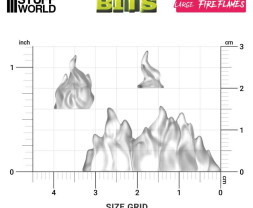 3D Printed Set Large Fire Flames – 3D-gedruckte kleine Flammen (22 Stück)