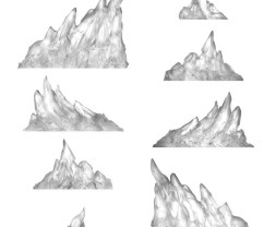 3D Printed Set Ice Waves – 3D-gedruckte Eiswellen (8 Stück)